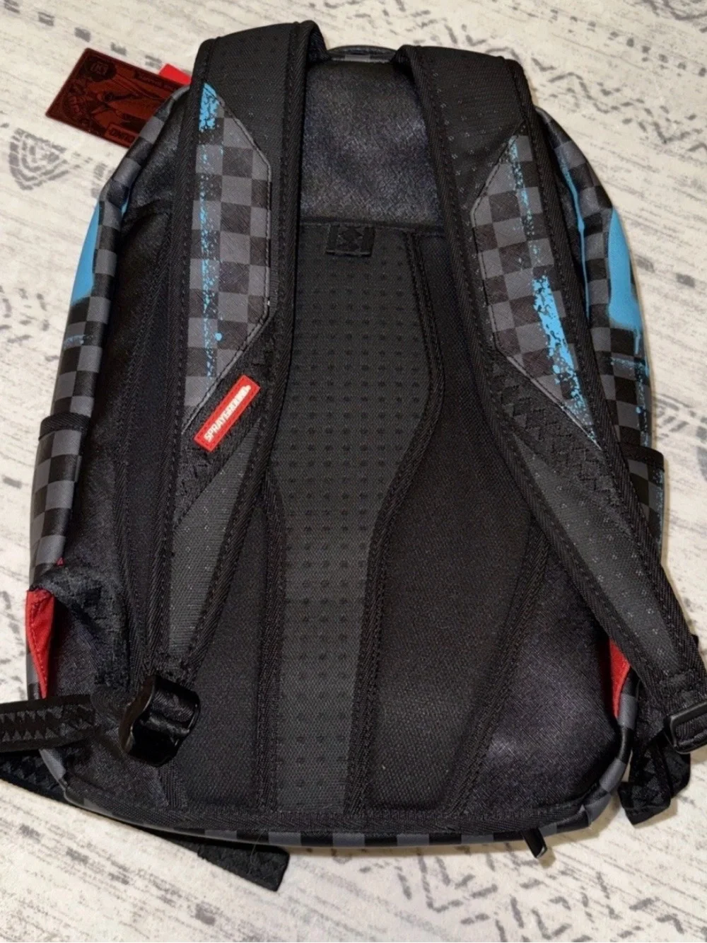 Gamma teal check spray ground backpack. 🦈